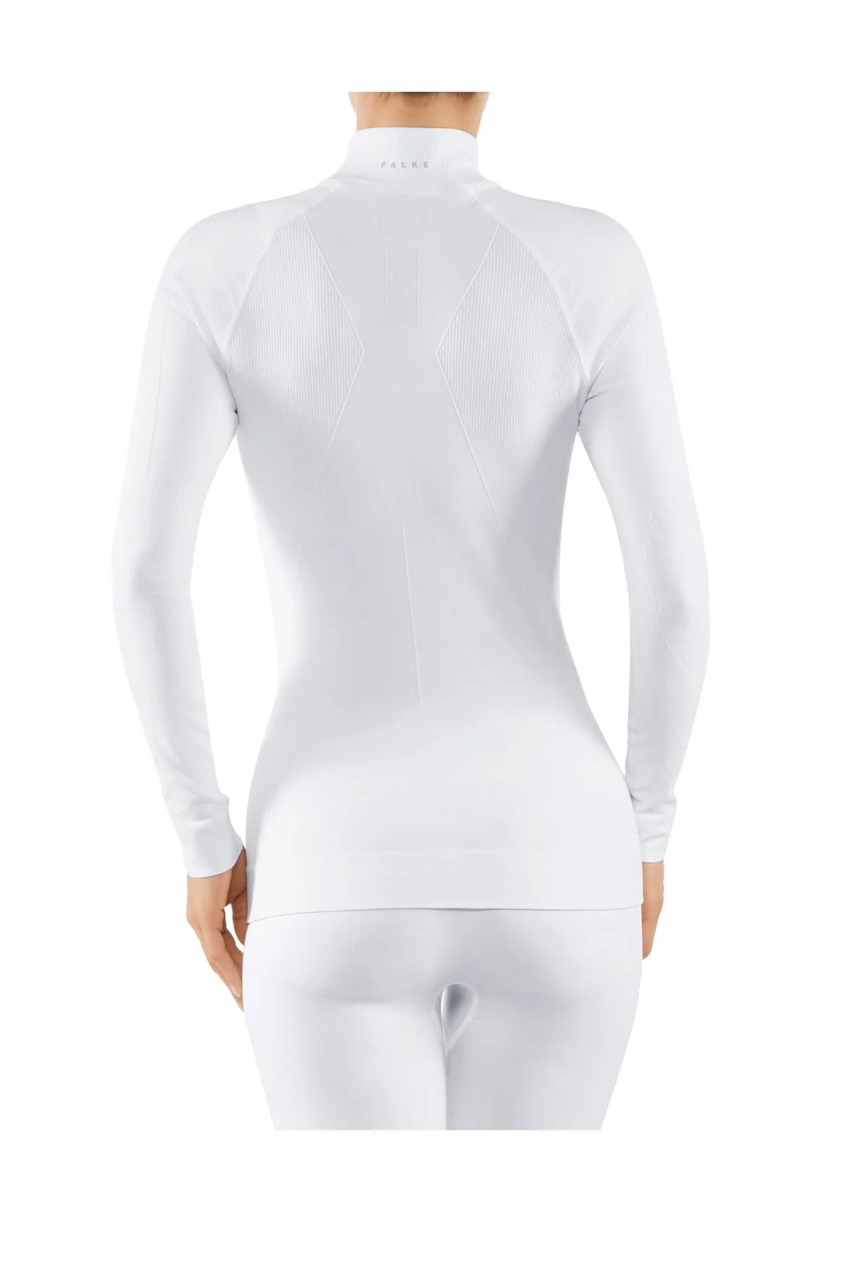 Falke Turtle Neck White Ski Base Layer