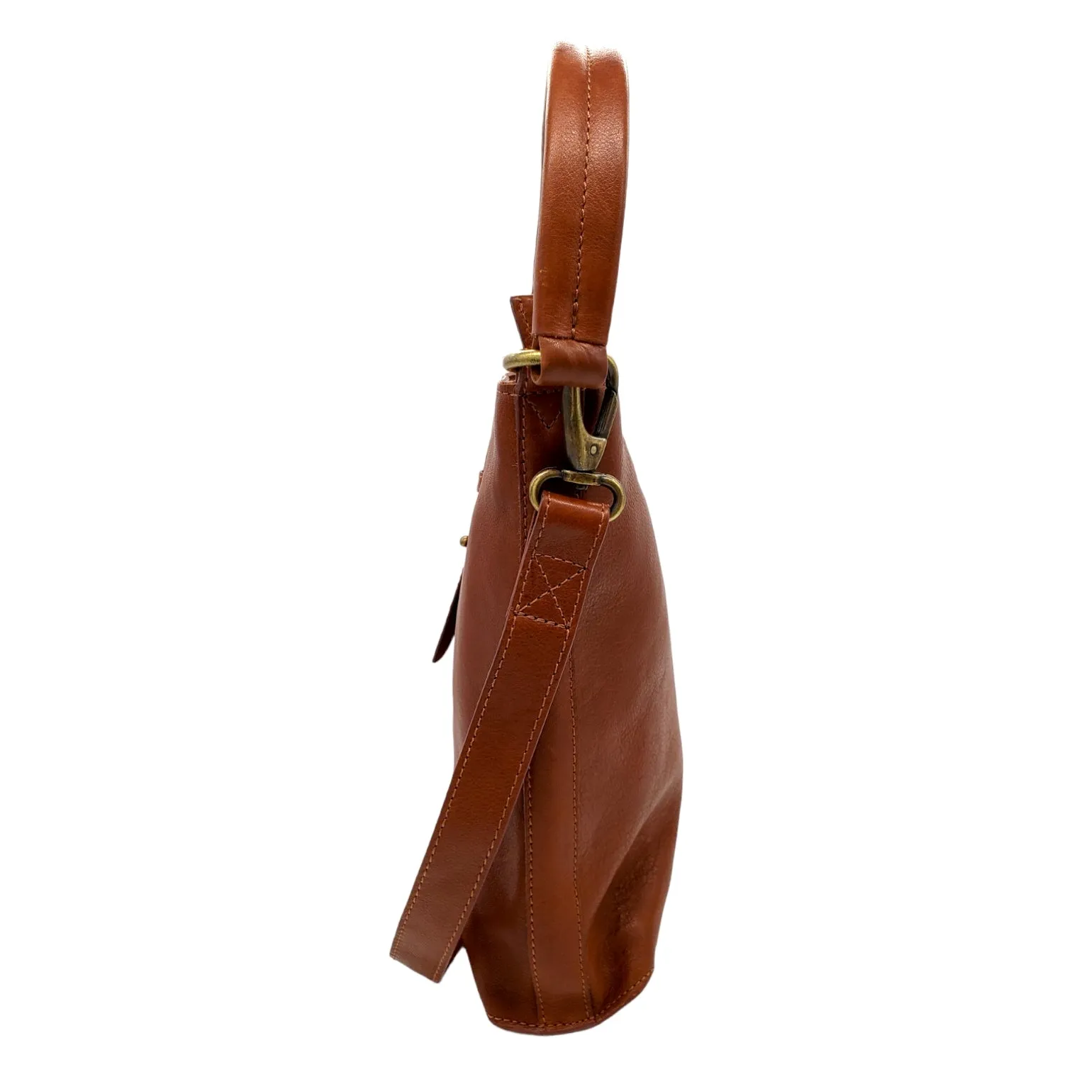 FatFace Cognac Leather Cross Body/Shoulder Bag