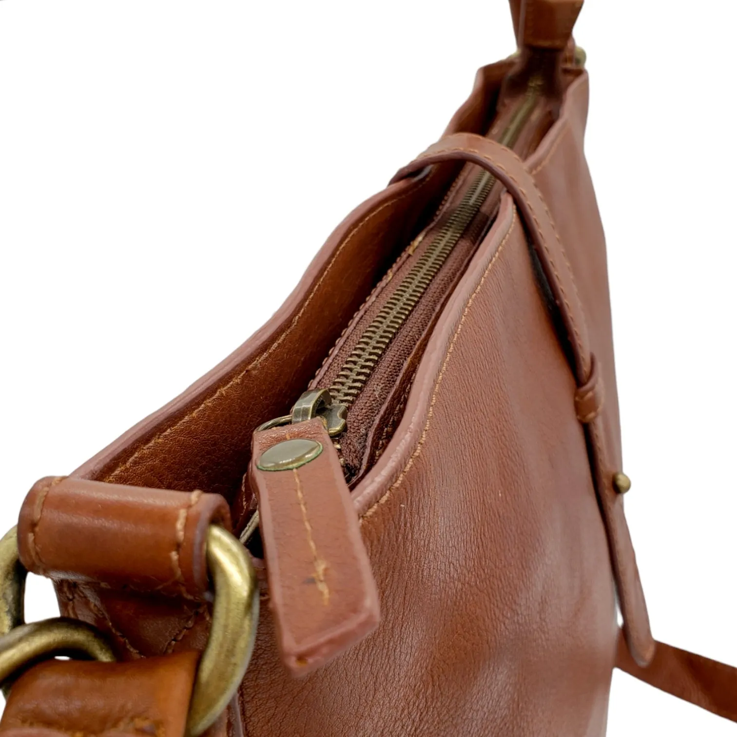 FatFace Cognac Leather Cross Body/Shoulder Bag