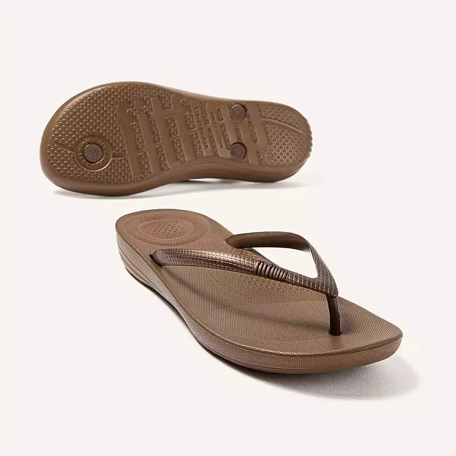 FitFlop IQushion  Ergonomic Flip-Flops Bronze