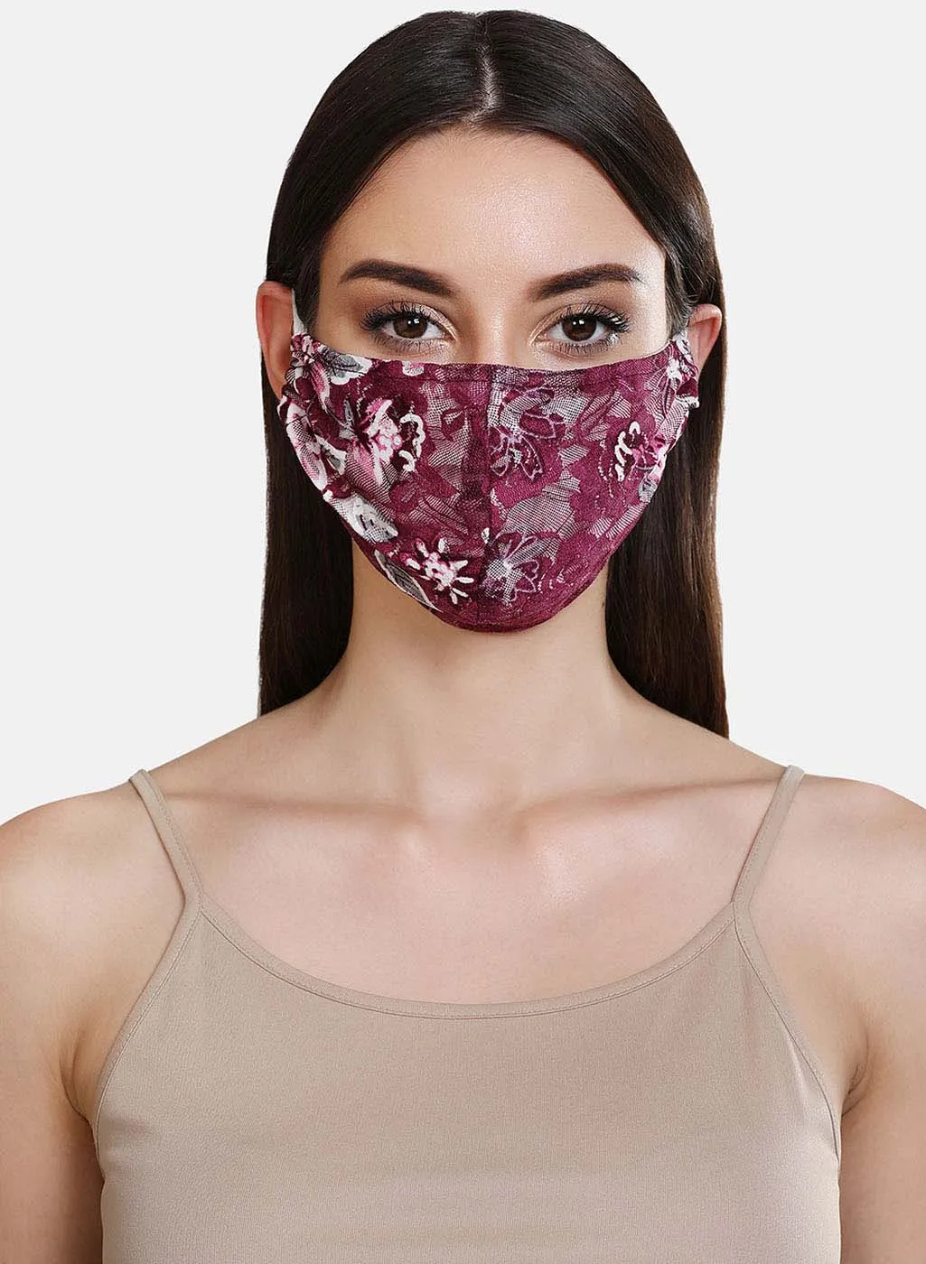 Floral Lace 2 Layer Face Mask