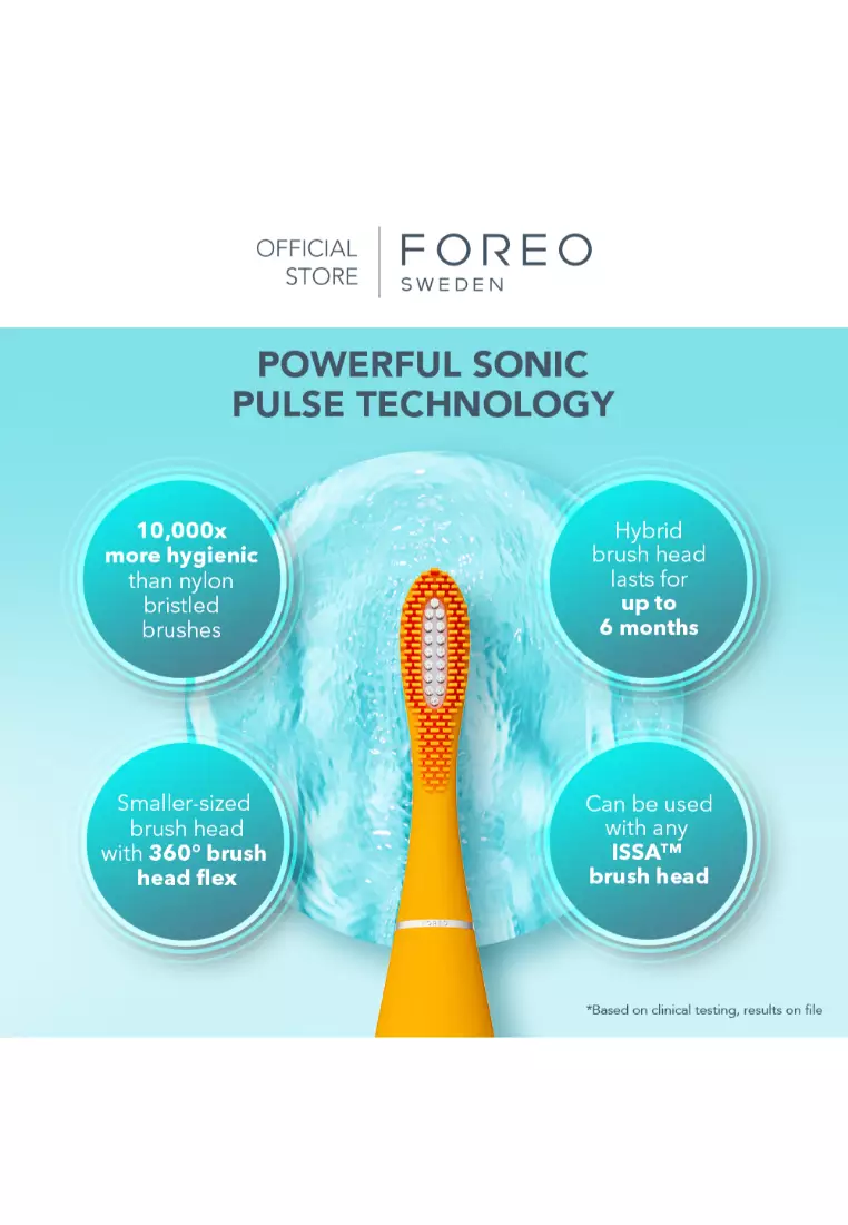 FOREO FOREO ISSA mini 3 Sonic Toothbrush with Small Silicone Hybrid Brush Head, For Superior Gum Care & Suitable For Sensiti