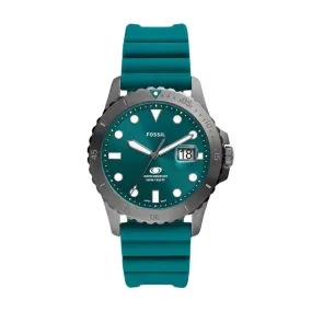 Fossil Blue Dive Three-Hand Date Oasis Silicone Watch