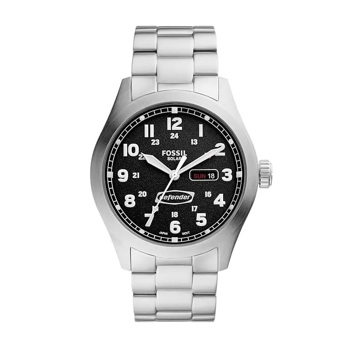 Fossil Defender Solar-Powered Stainless Steel Watch - FS5976