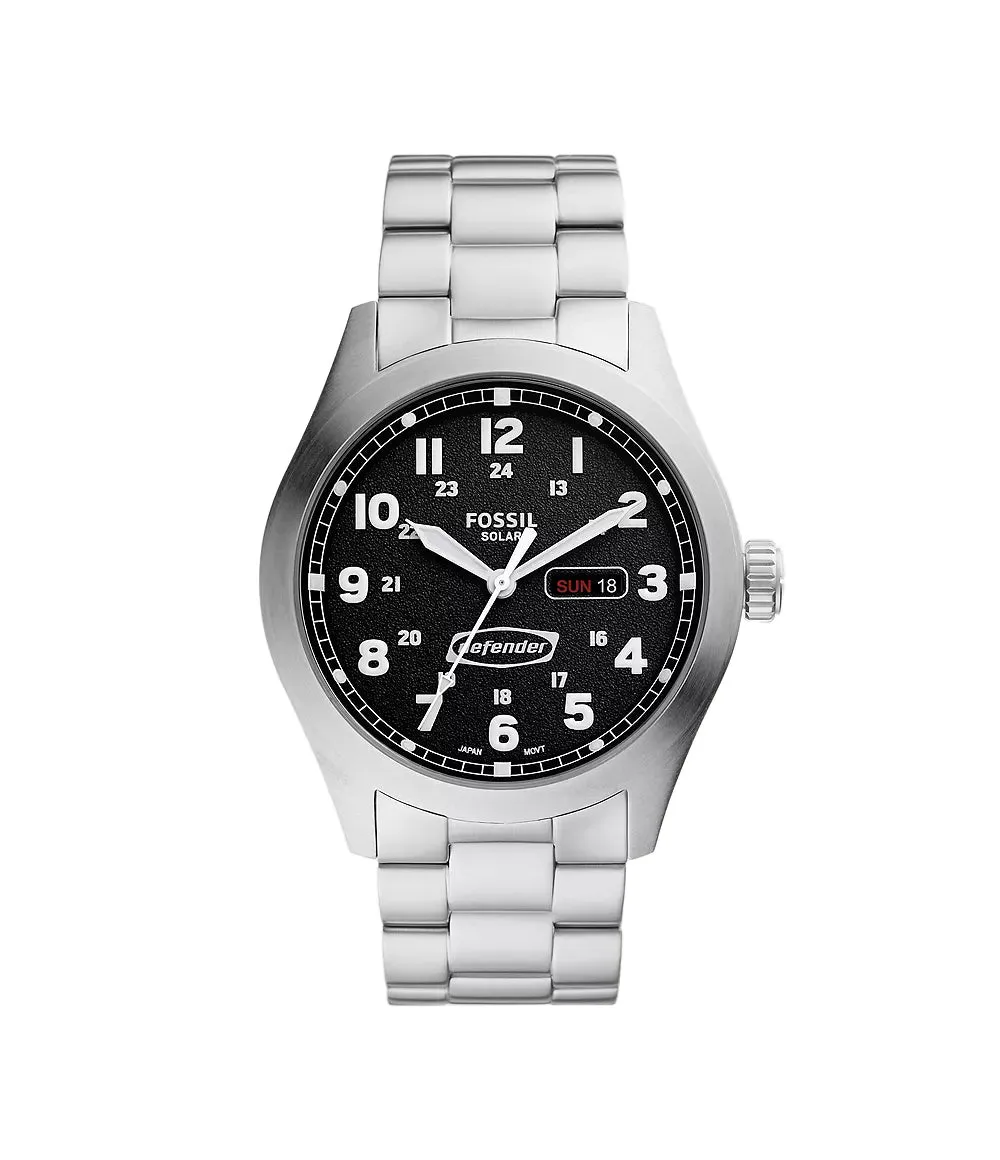 Fossil Defender Solar-Powered Stainless Steel Watch