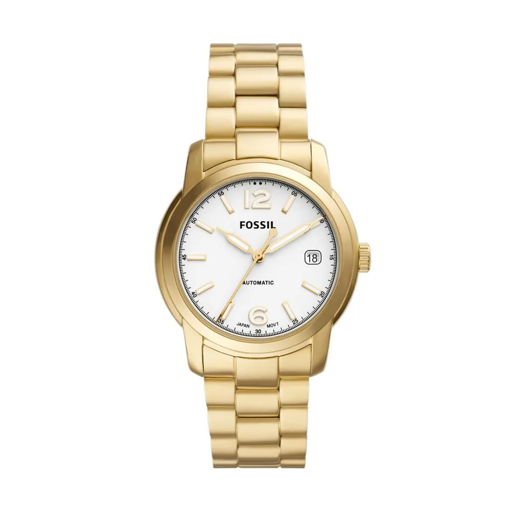 Fossil Heritage Ladies Automatic Gold-Tone Stainless Steel Watch