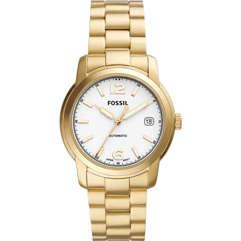 Fossil Heritage Ladies Automatic Gold-Tone Stainless Steel Watch