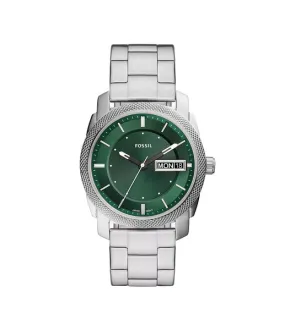 Fossil Machine Three-Hand Date Stainless Steel Watch