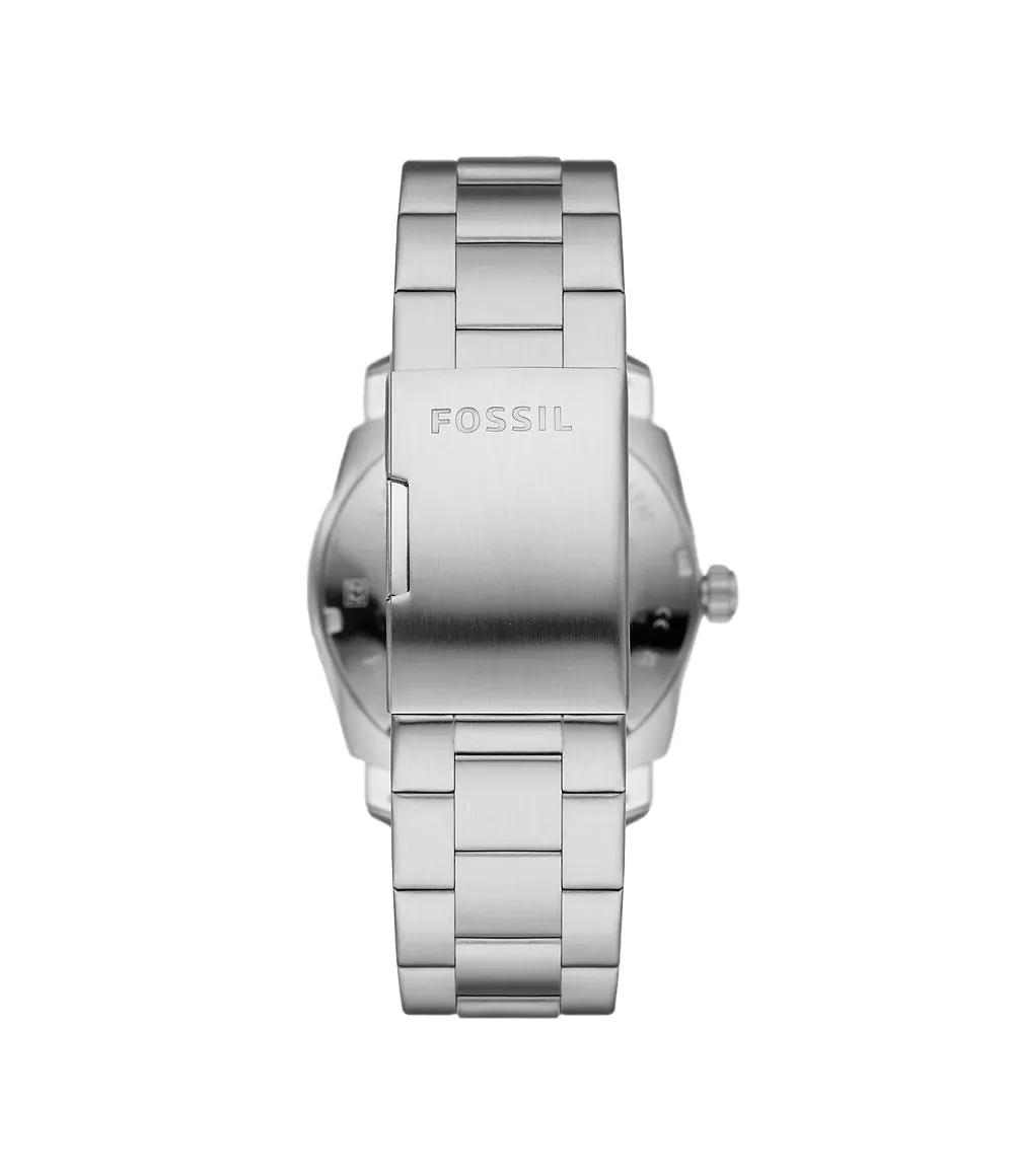 Fossil Machine Three-Hand Date Stainless Steel Watch