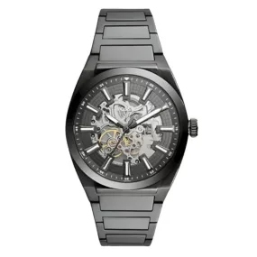 Fossil Men's Everett Automatic Smoke Stainless Steel Watch