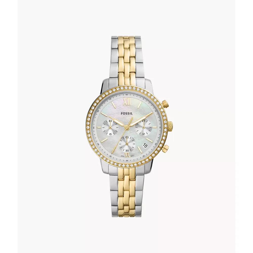 Fossil Neutra Ladies Chronograph Two-Tone Stainless Steel Watch