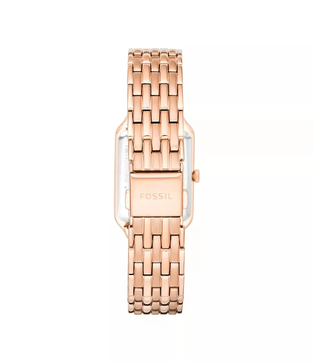 Fossil Raquel Three-Hand Date Rose Gold-Tone Stainless Steel Watch