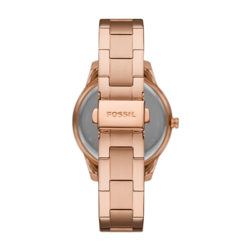 Fossil Stella Sport Multifunction Rose Gold-Tone Stainless Steel Ladies Watch