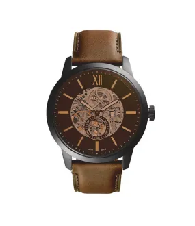 Fossil Townsman 48 mm Automatic Brown Leather Watch