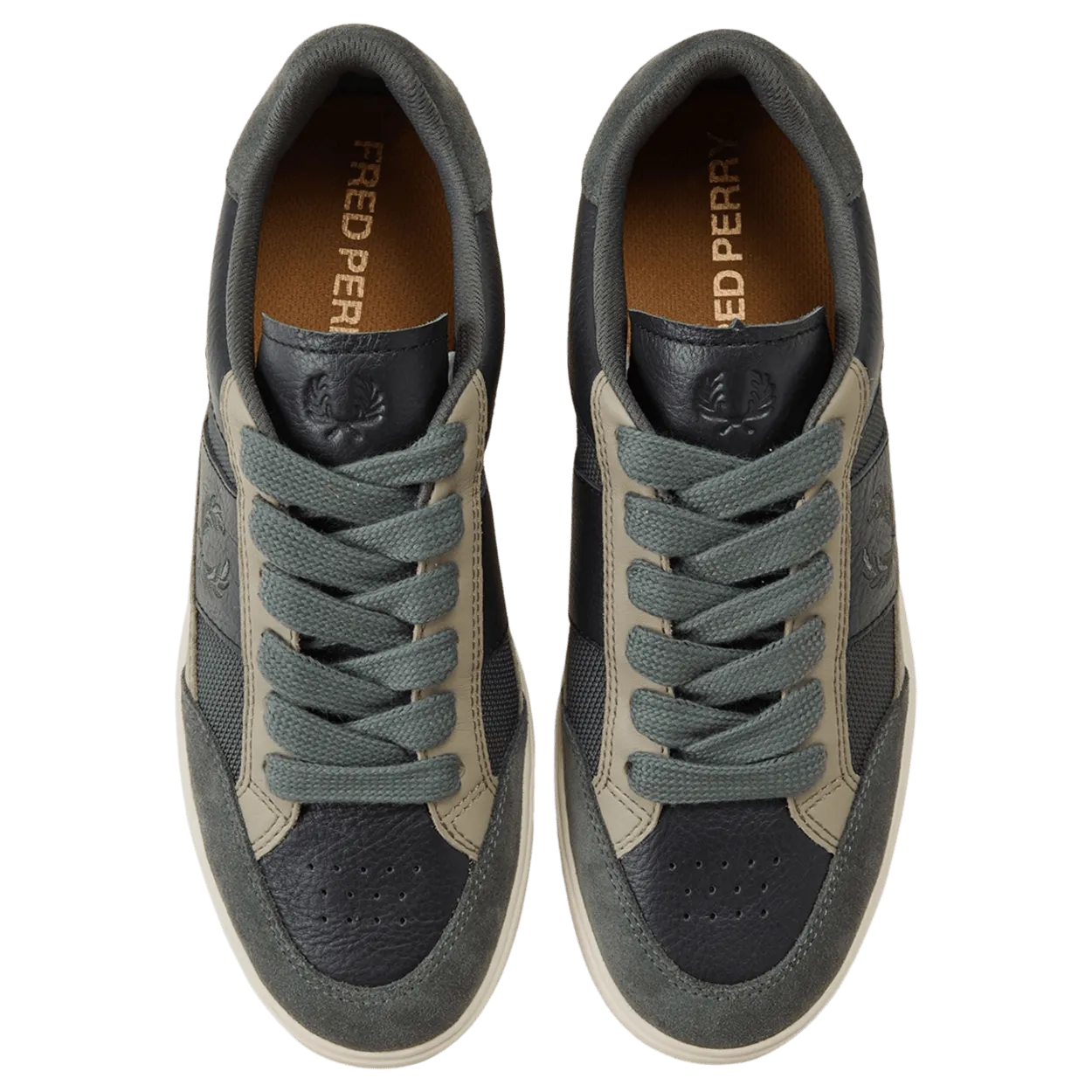 Fred Perry B440 Textured Leather Trainers