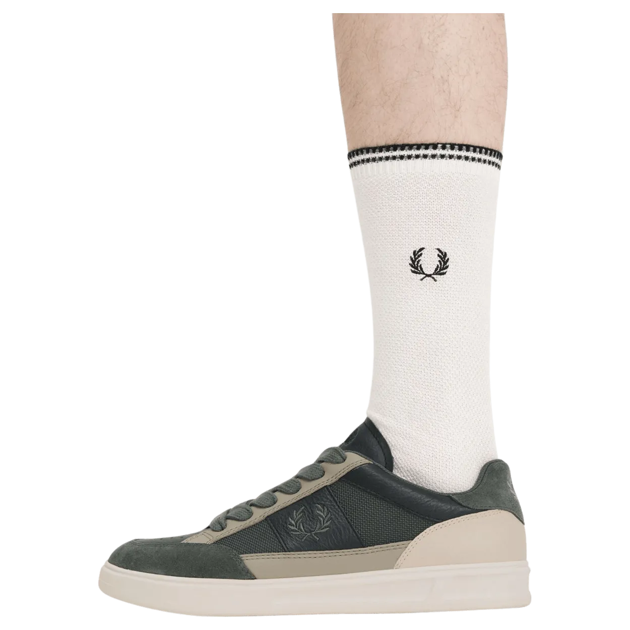 Fred Perry B440 Textured Leather Trainers