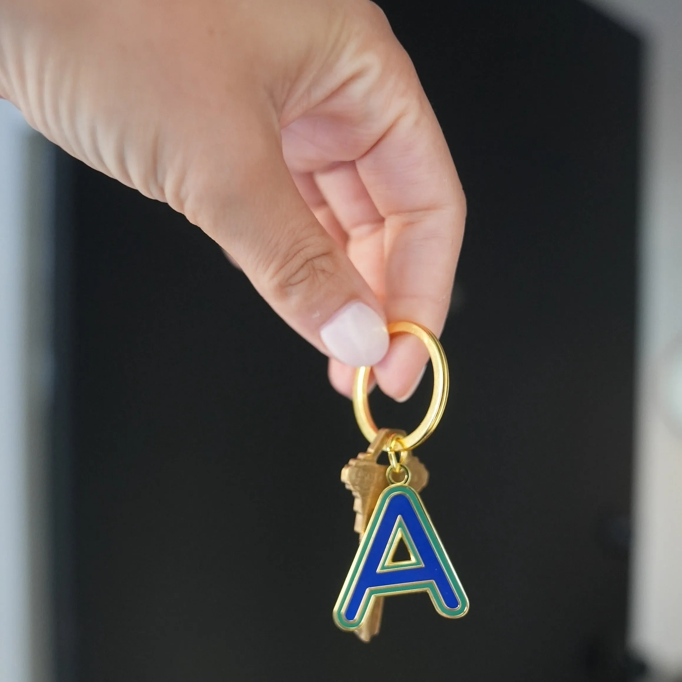 Fridge Magnet Initial Keychain