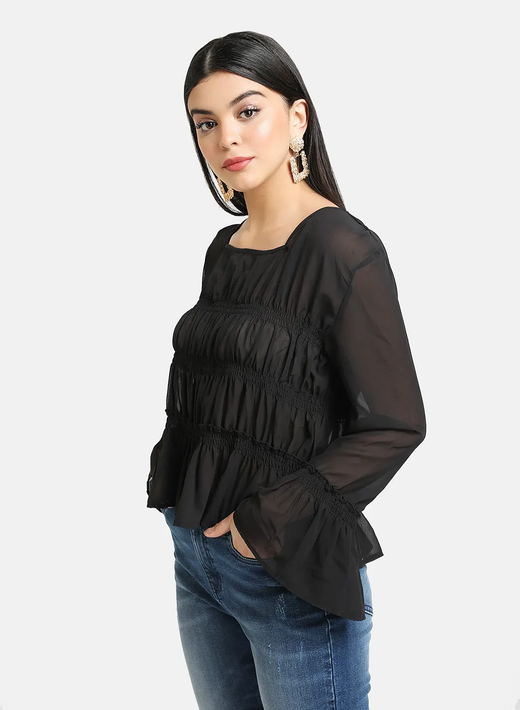 Full Sleeve Smocked Top