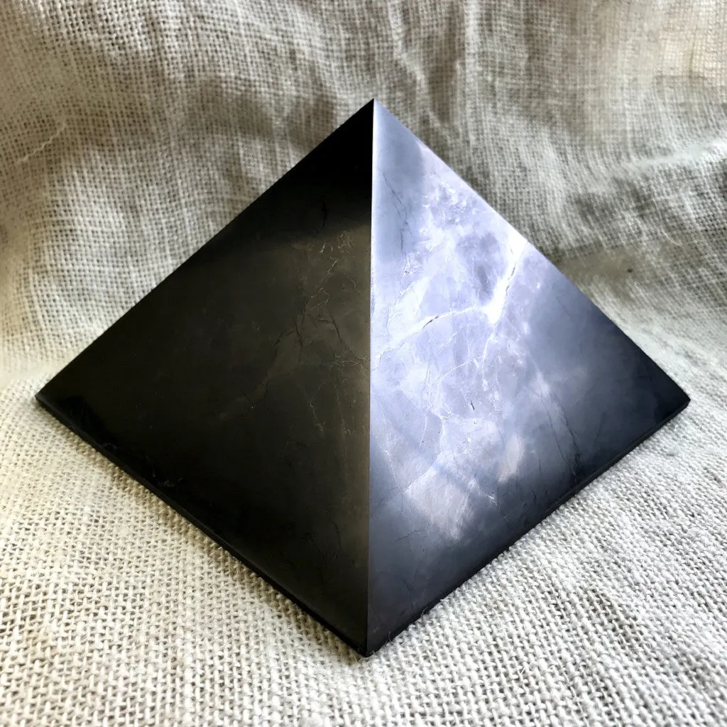 Genuine Shungite Pyramid, Huge, 6 Inch Base (150mm), Big Wow Factor