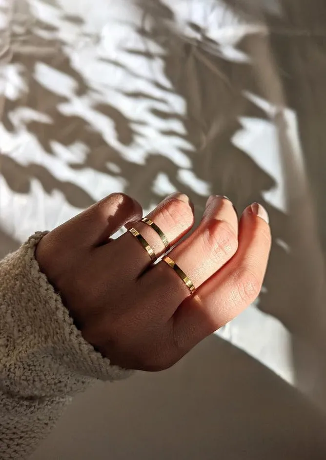 Gold Bold Band Ring by Layer the Love