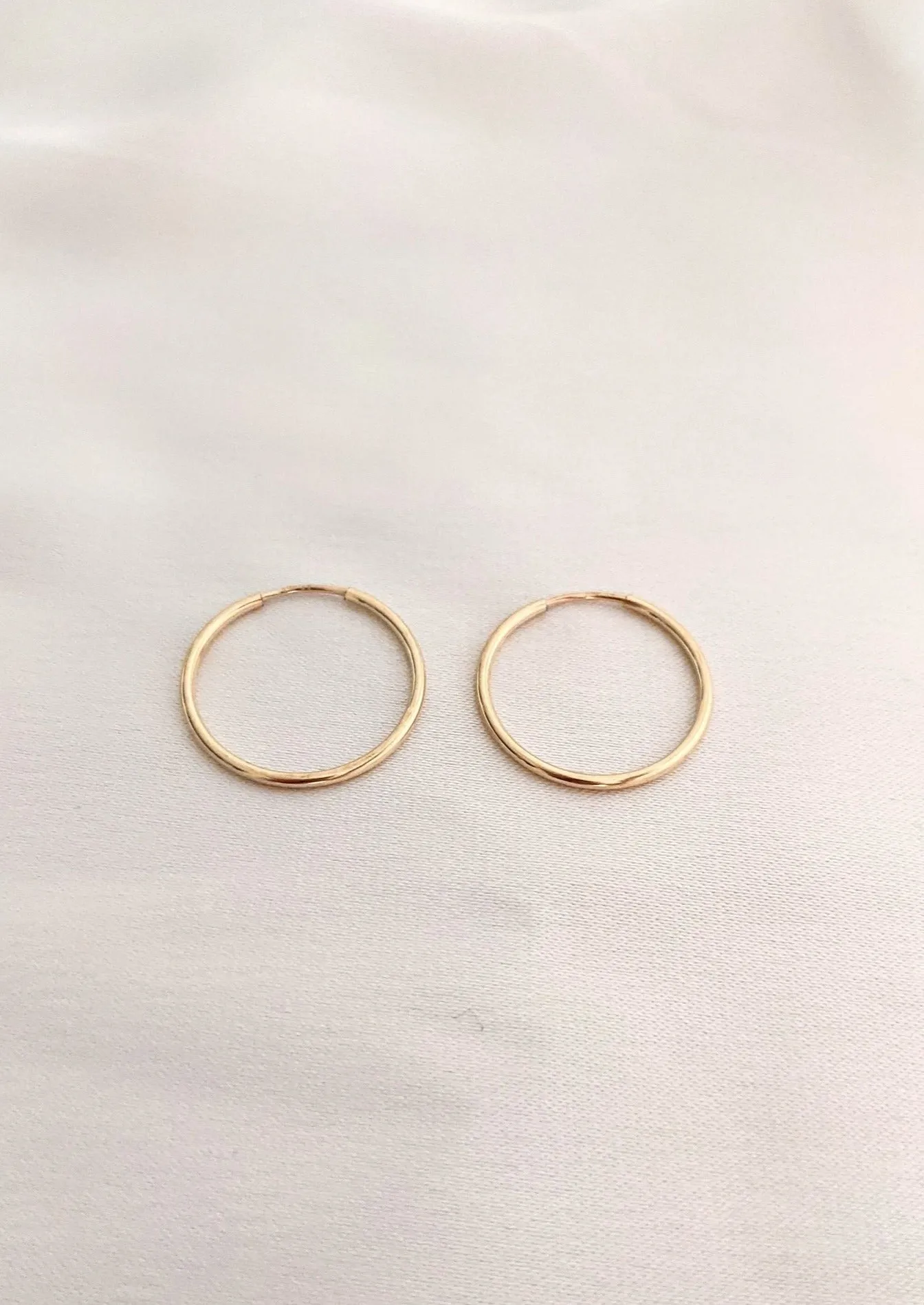 Gold Essential Hoop Earrings 20 mm by Layer the Love