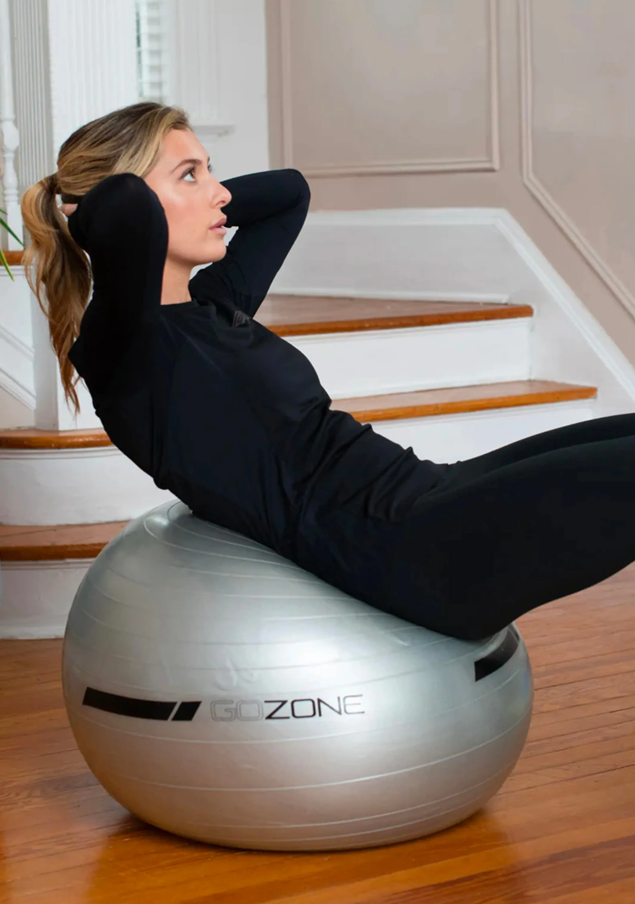 GoZone 65cm Exercise Ball with Pump Included  GZE2075