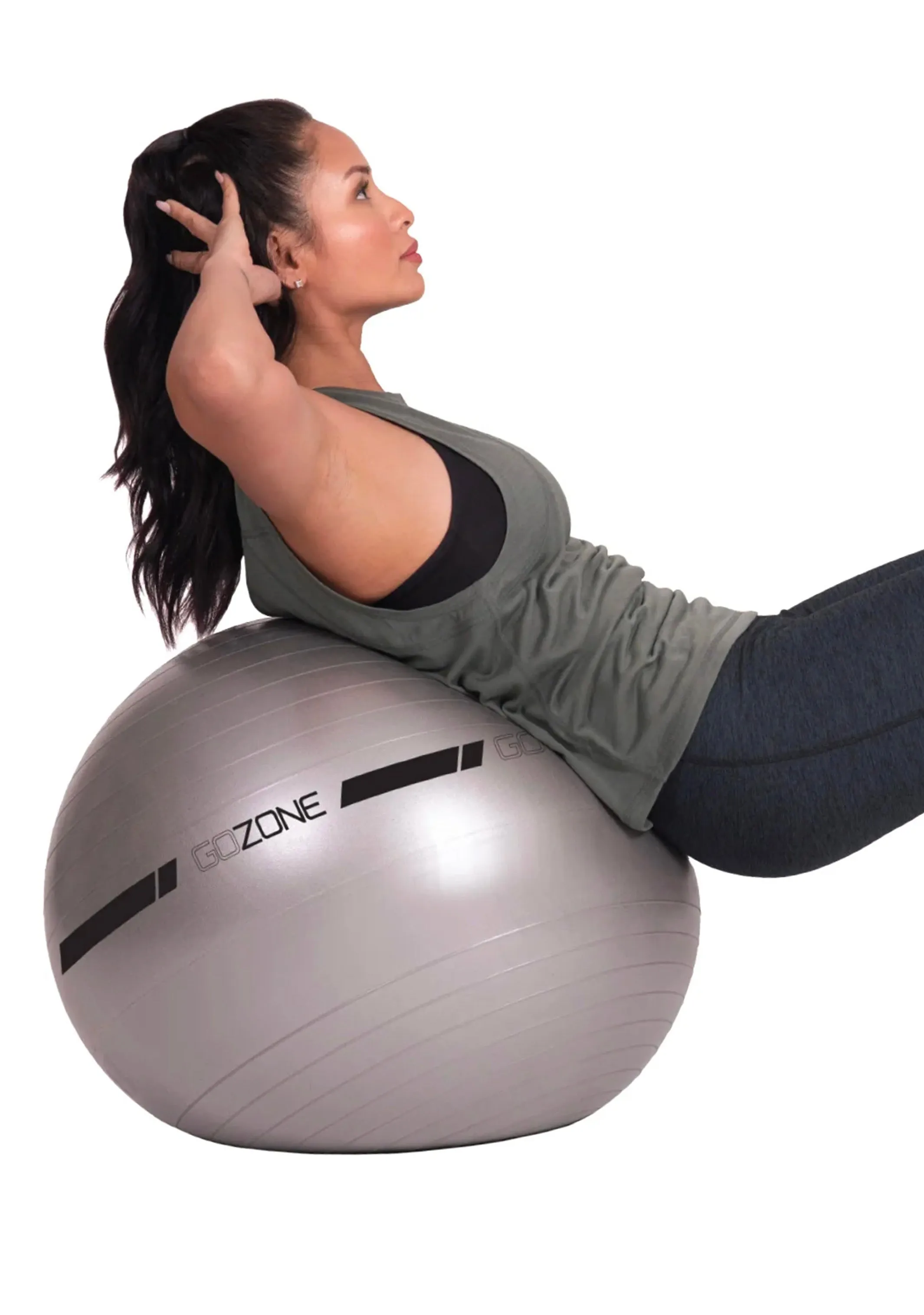 GoZone 65cm Exercise Ball with Pump Included  GZE2075