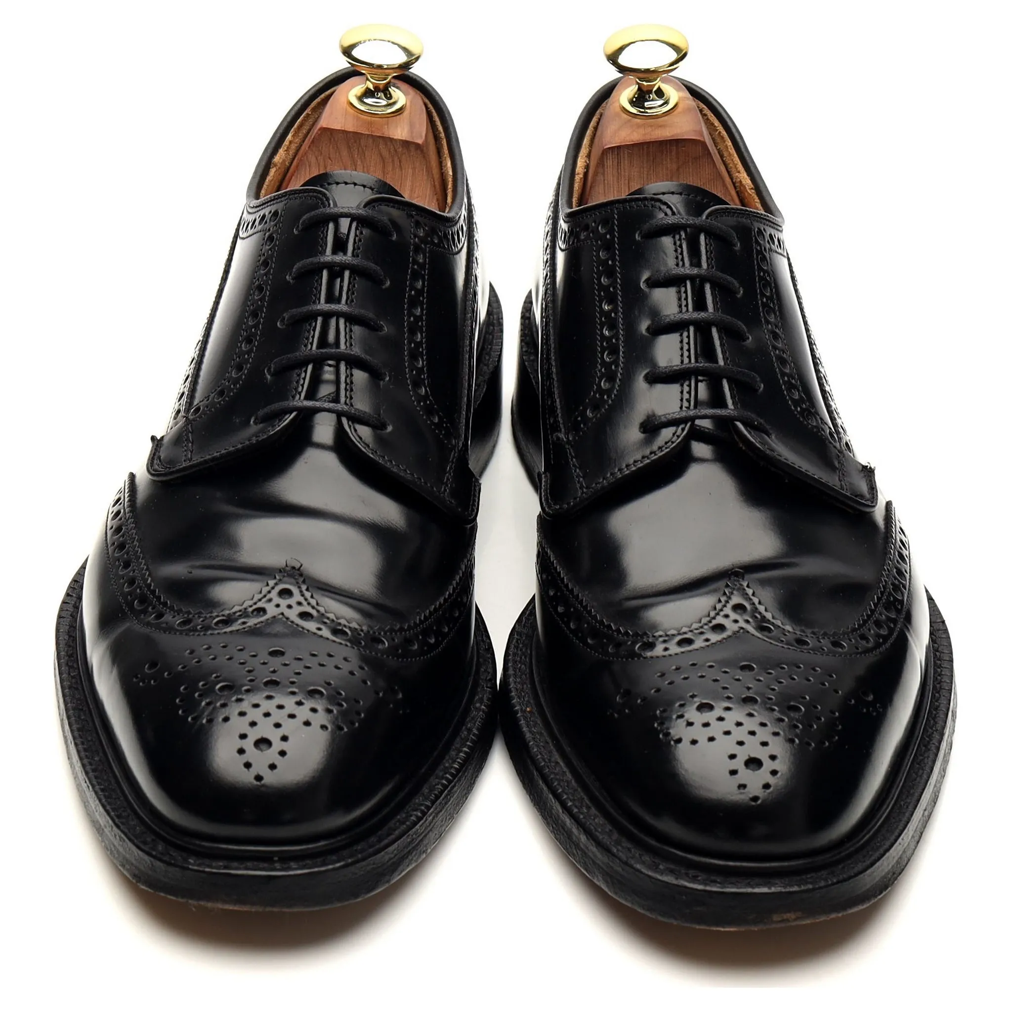 'Grafton' Black Leather Derby Brogues UK 7 F