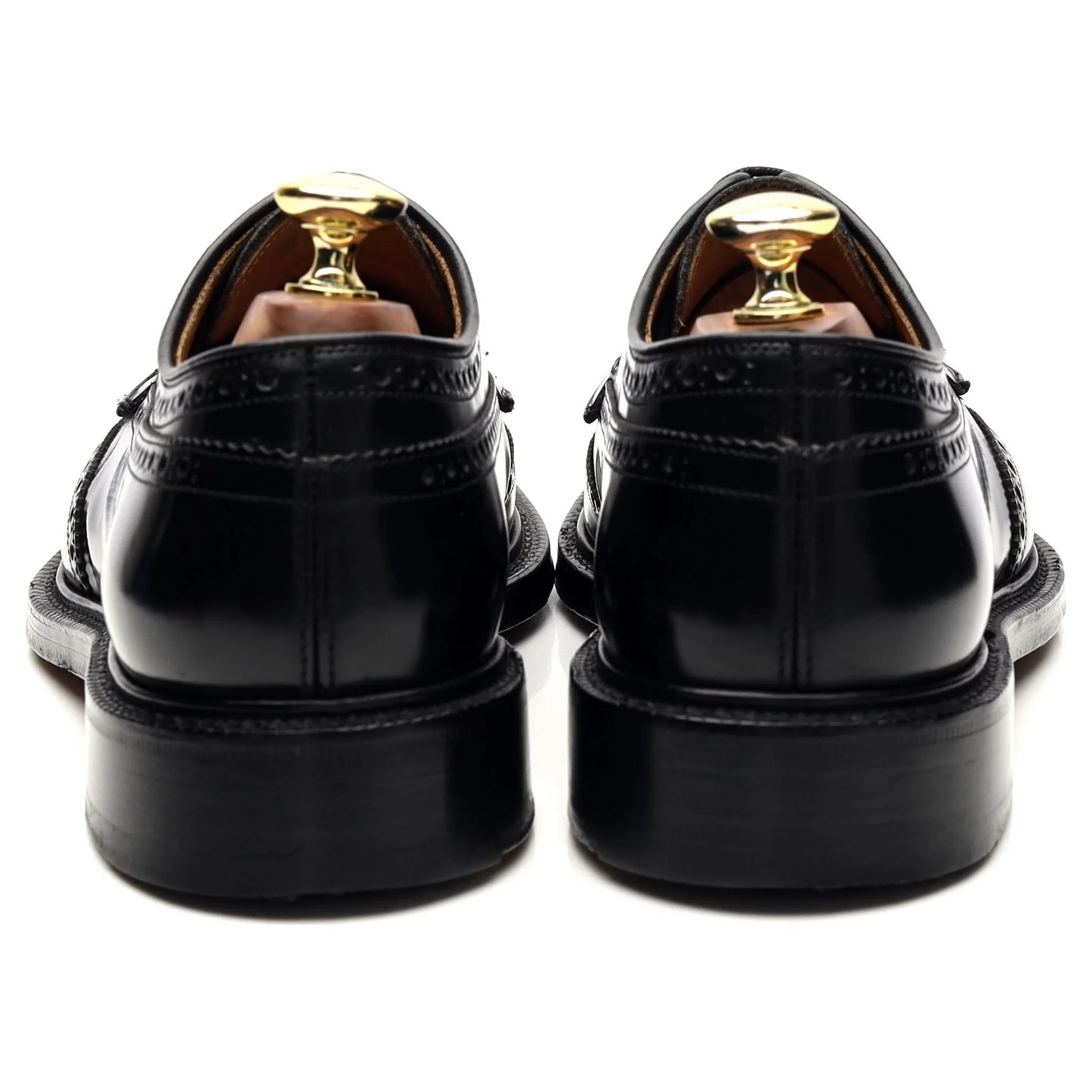 'Grafton' Black Leather Derby Brogues UK 7 F