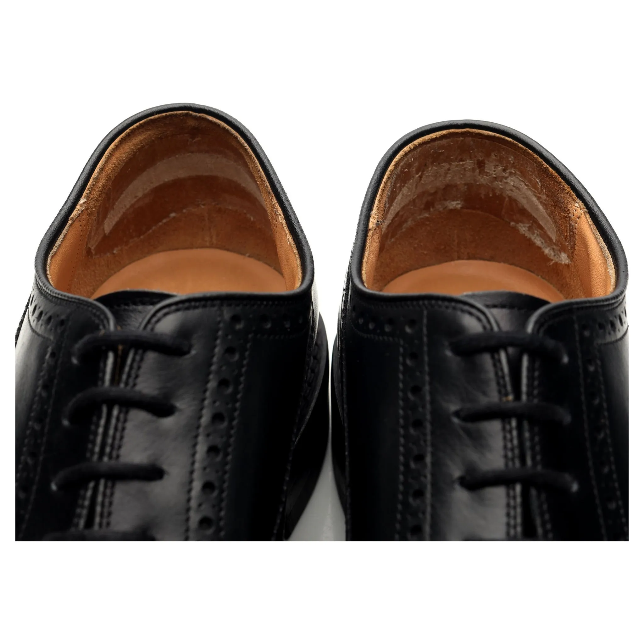 'Grafton' Black Leather Derby Brogues UK 9.5 F