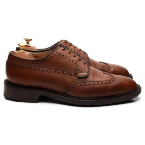 'Grafton' Tan Brown Leather Derby Brogues UK 8 G