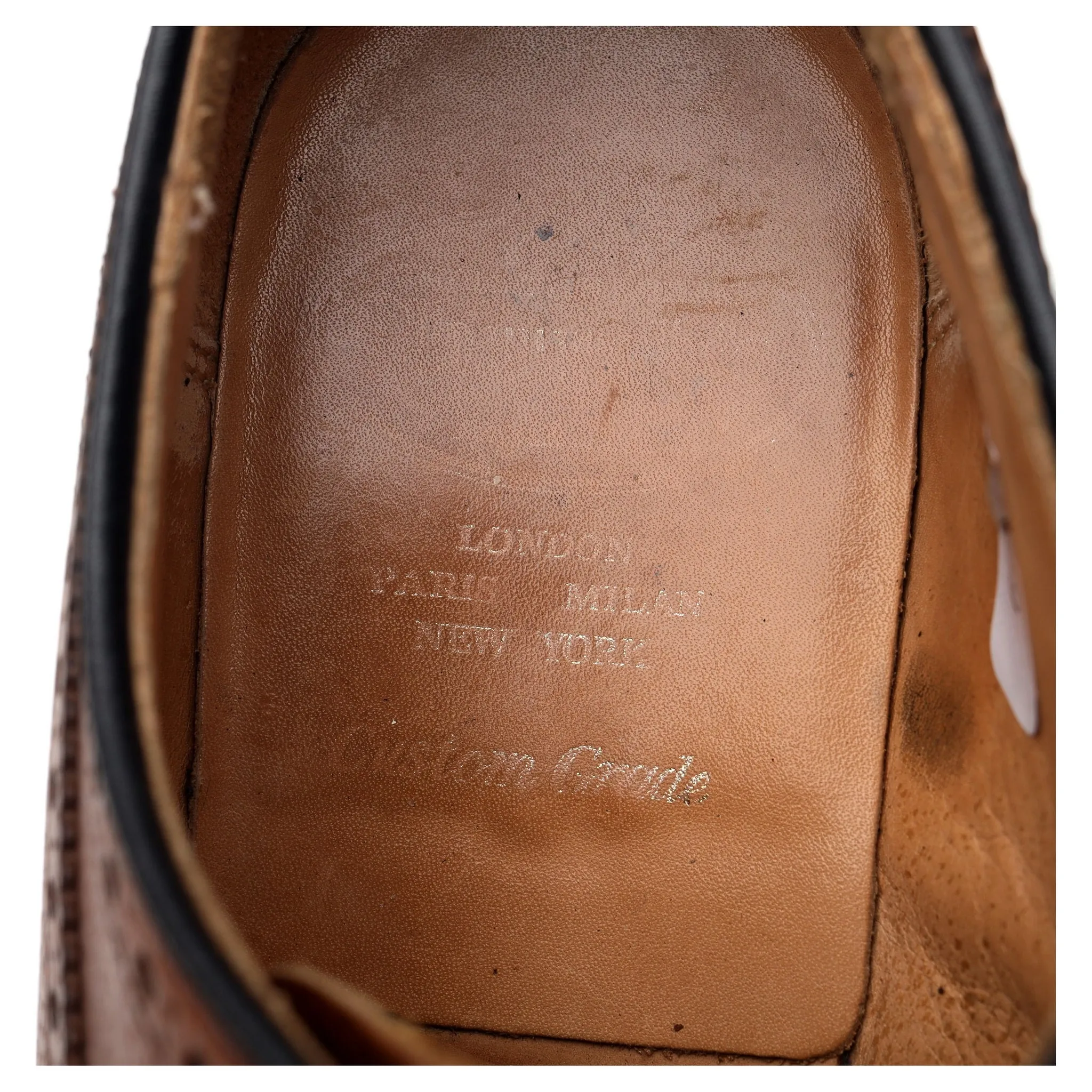 'Grafton' Tan Brown Leather Derby Brogues UK 8 G