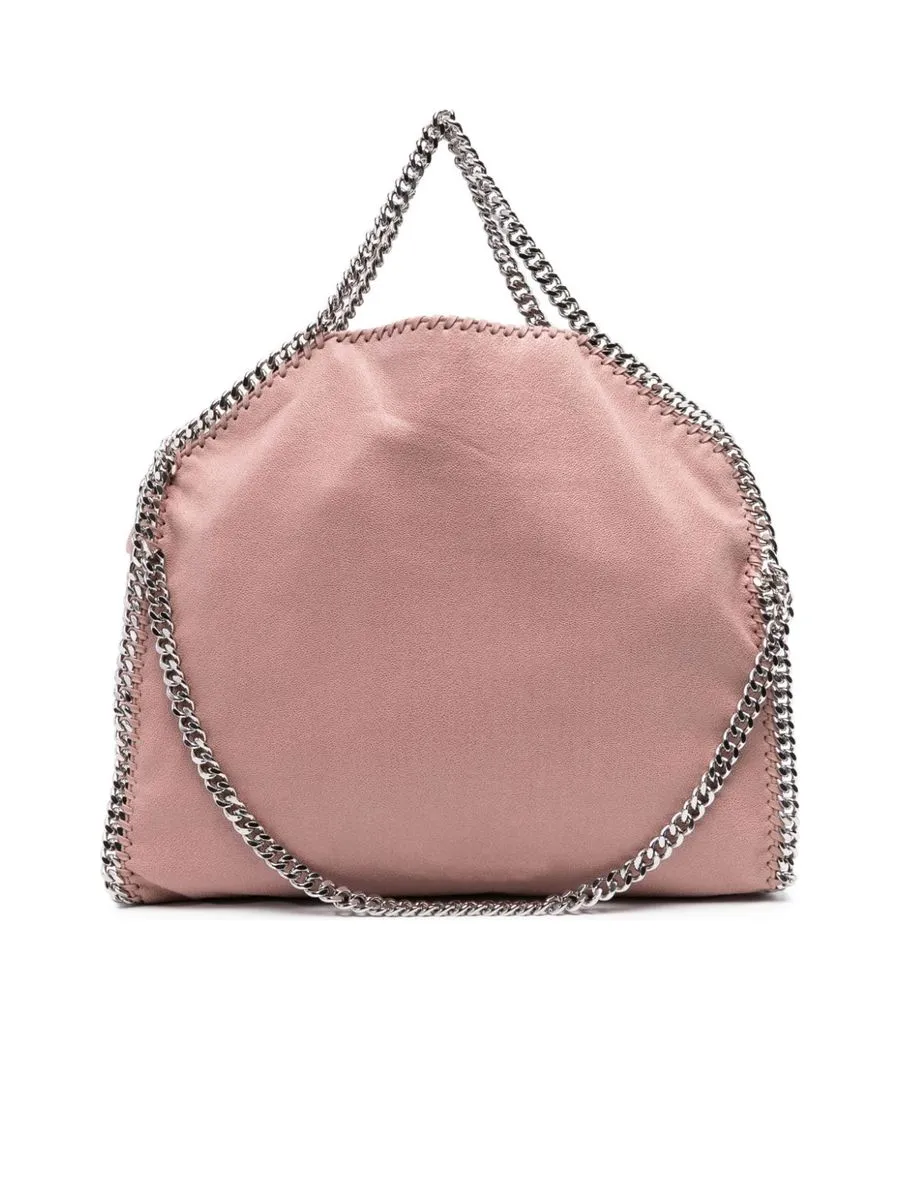 Grained Texture Logo Pendant Handbag