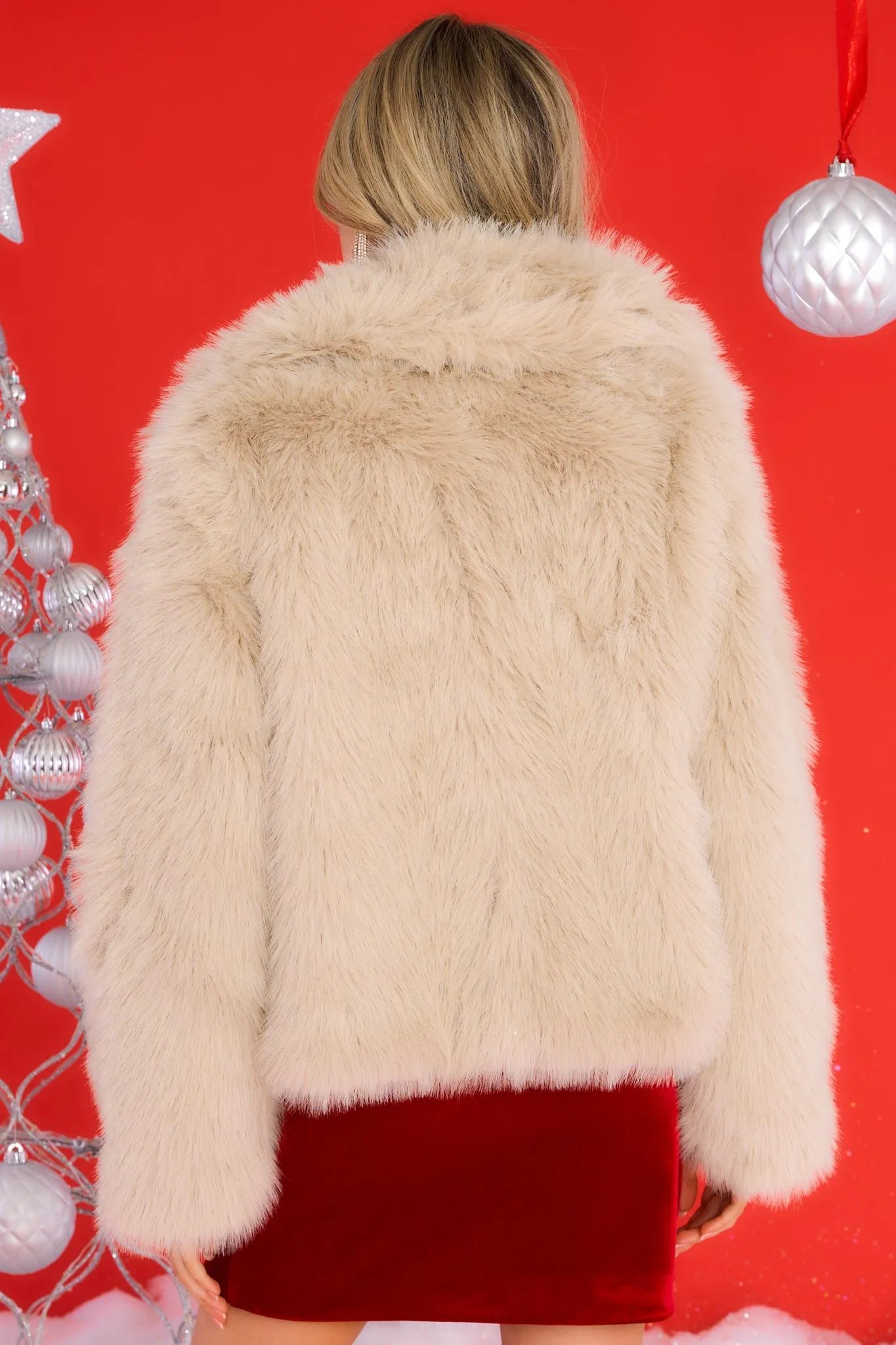 Had Enough Beige Faux Fur Jacket