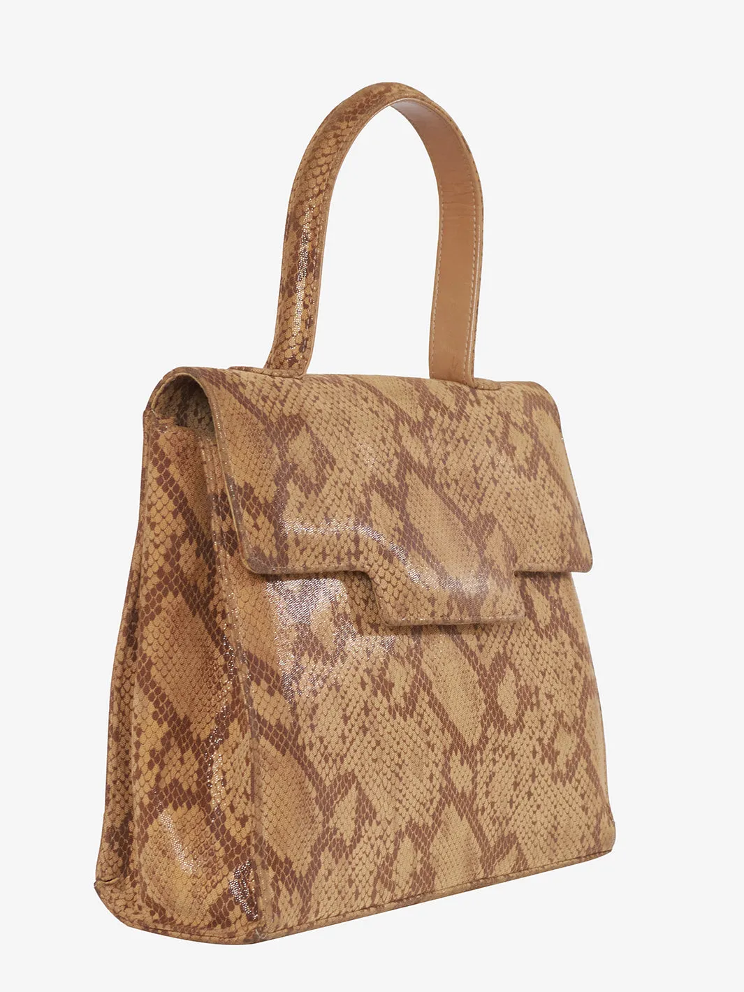 Hand bag in reptile print