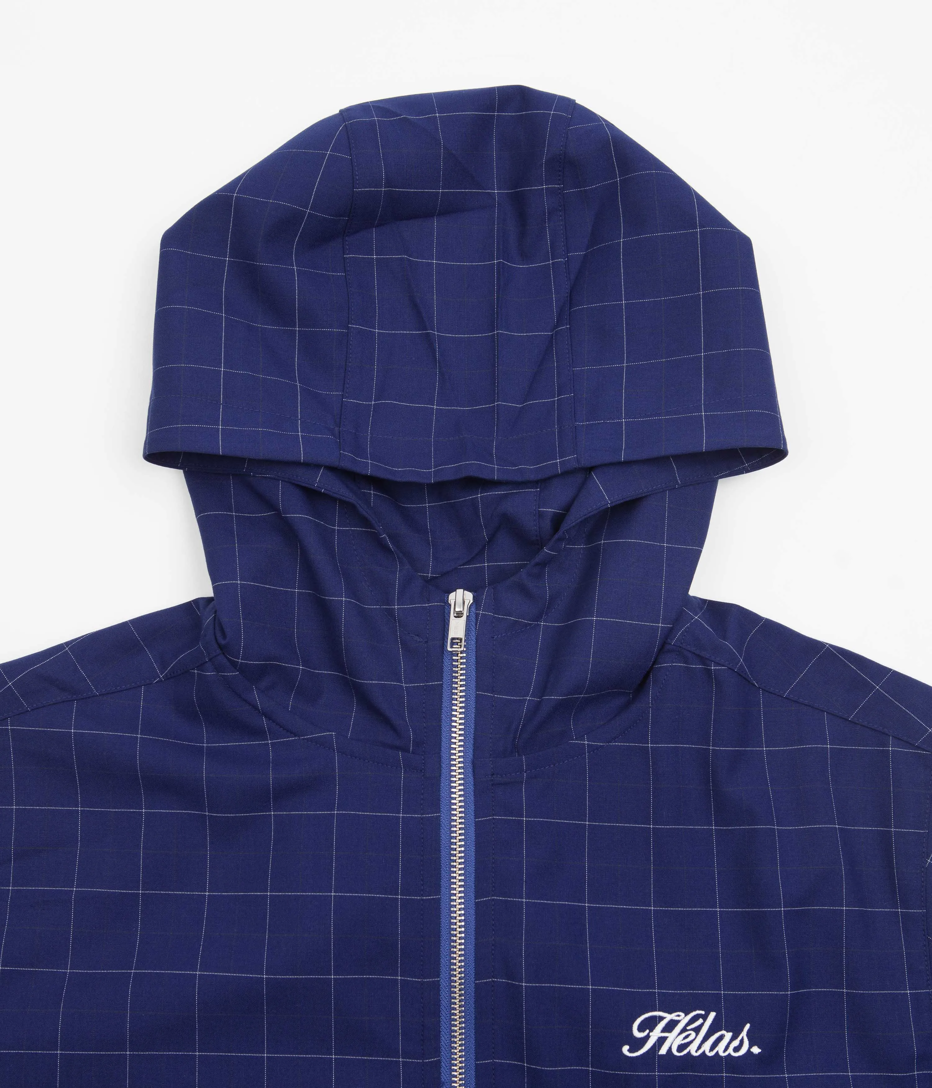 Helas Vitto Hooded Jacket - Checked Navy