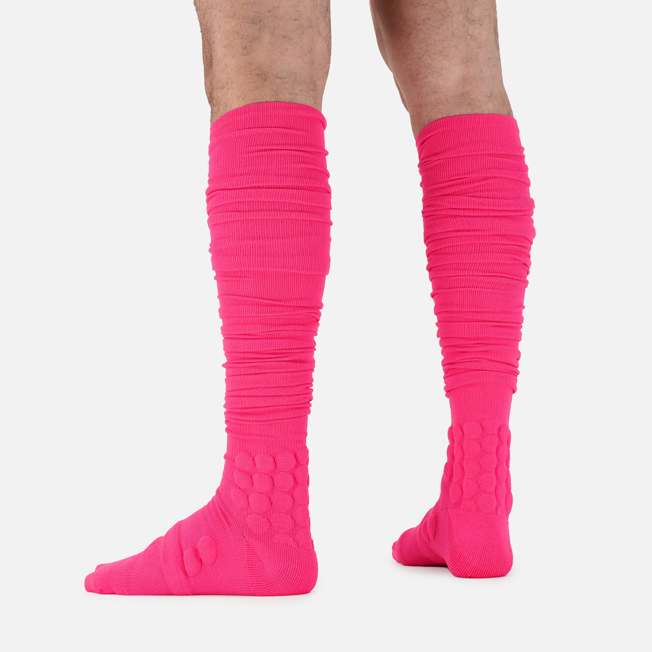 Hue Pink Football Padded Long Socks