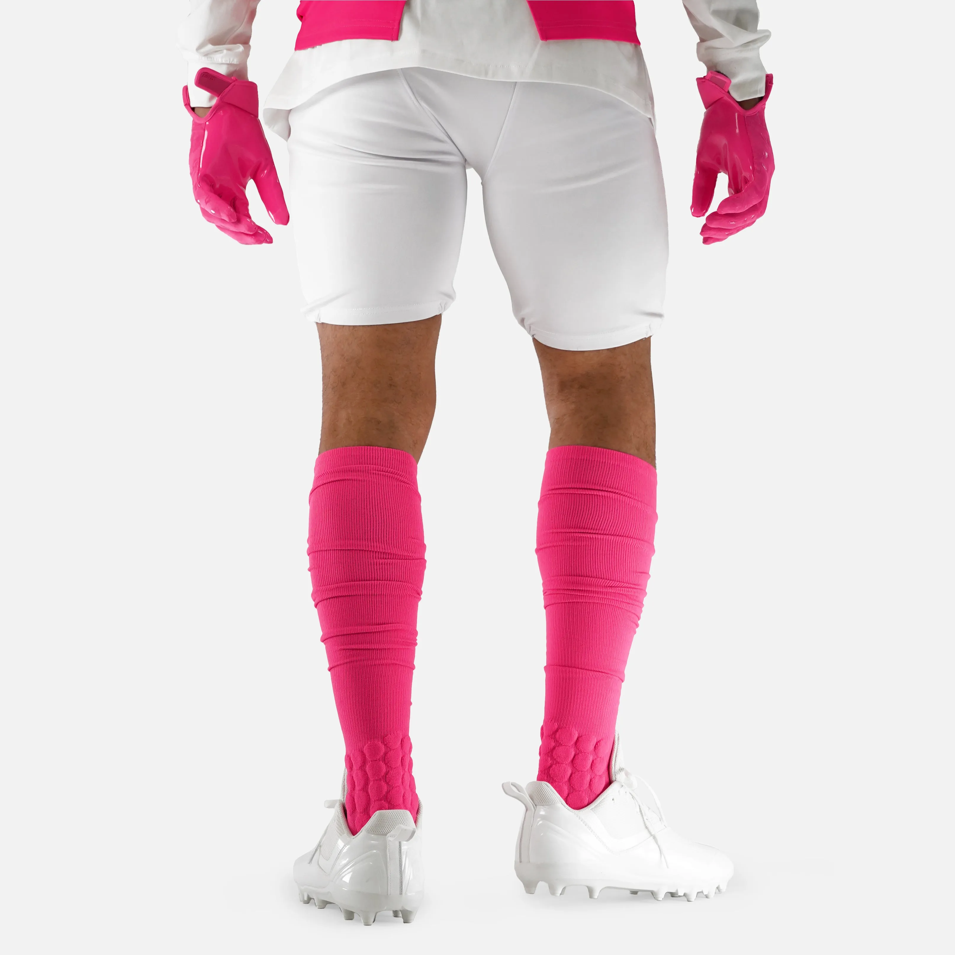 Hue Pink Football Padded Long Socks