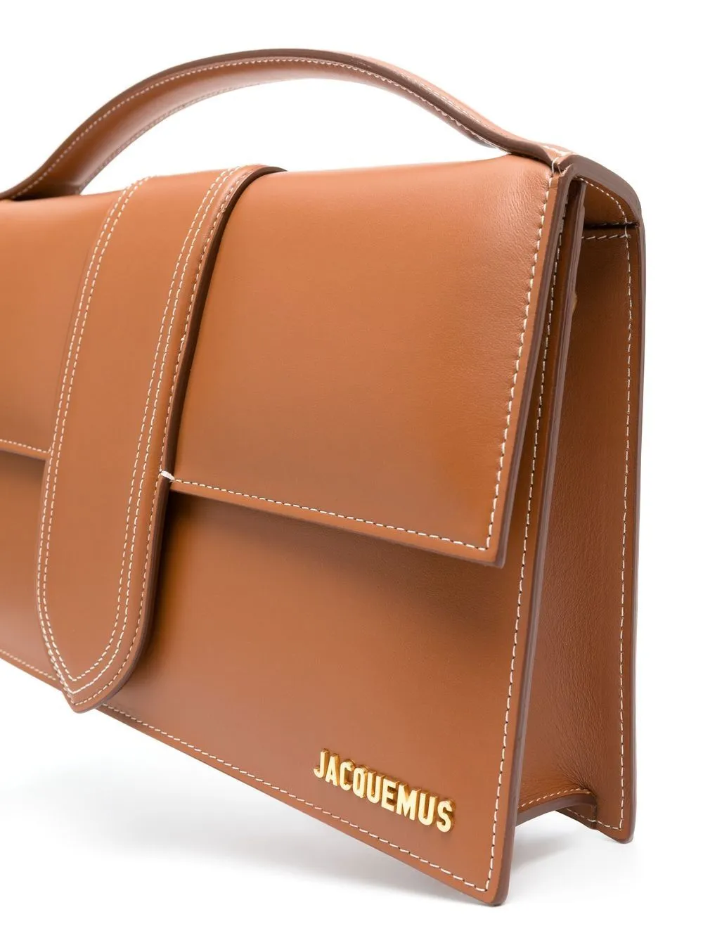 JACQUEMUS Exquisite Bambinou Leather Shoulder Handbag - Light Brown