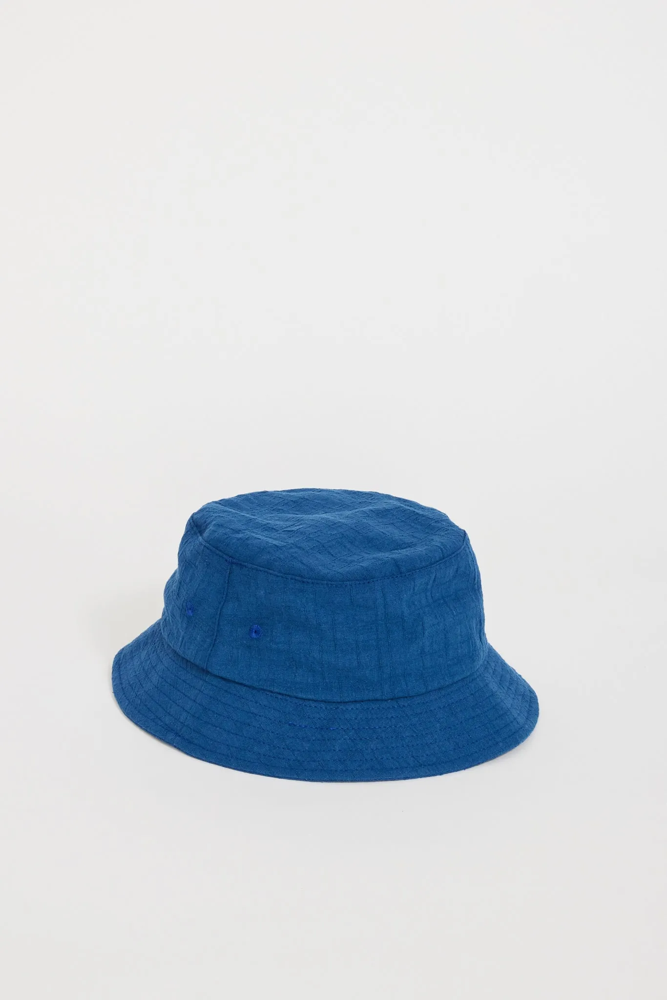 Japanese Cotton Dobby Bucket Hat Blue