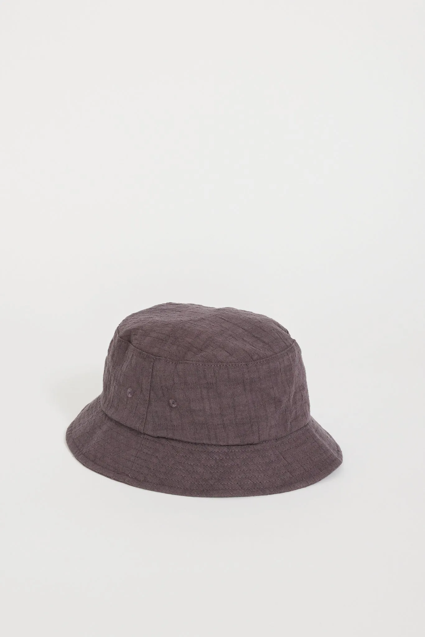 Japanese Cotton Dobby Bucket Hat Brown