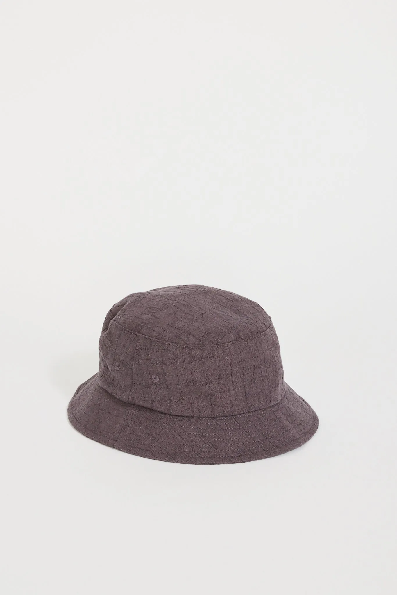 Japanese Cotton Dobby Bucket Hat Brown