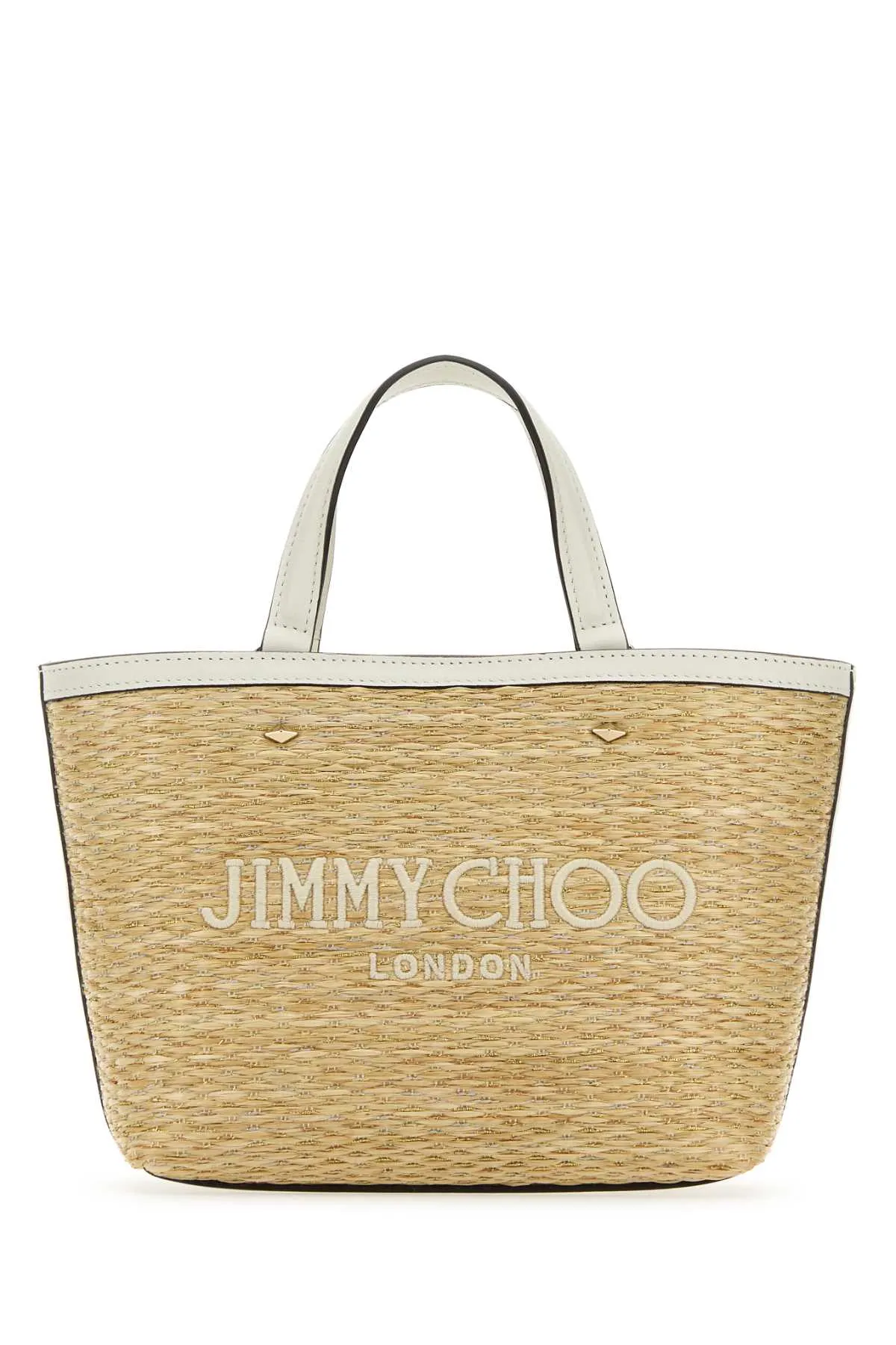 Jimmy Choo Beige Raffia Mini Marli Handbag