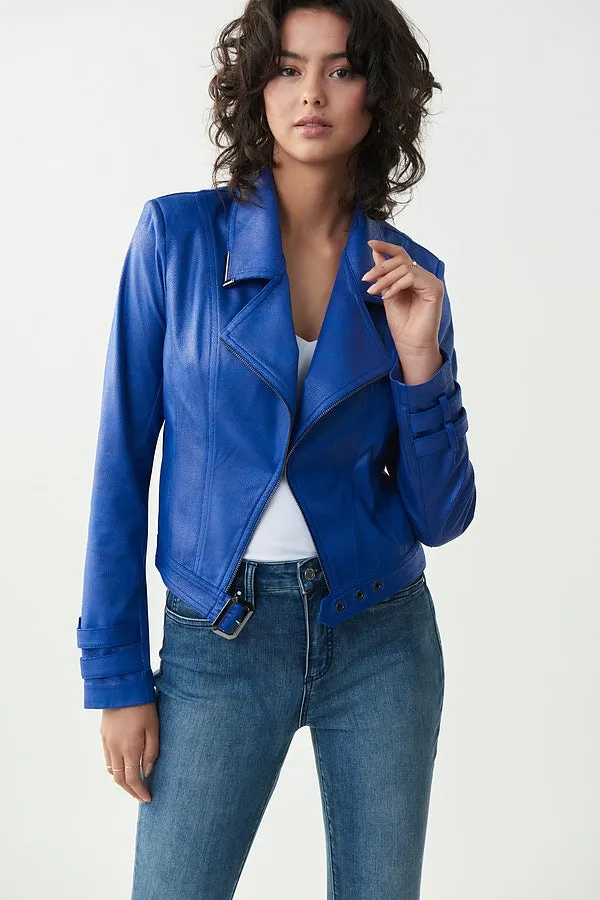 Joseph Ribkoff Faux Leather Moto Jacket