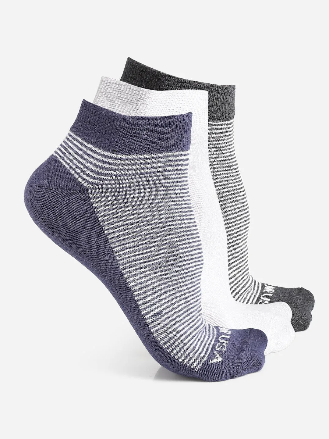 JUMP USA Men Pack Of 3 Assorted Above Ankle-Length Socks