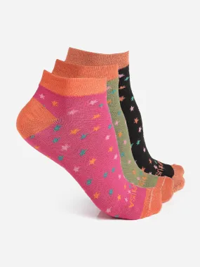 JUMP USA Set of 3 Ankle Length Socks For Women