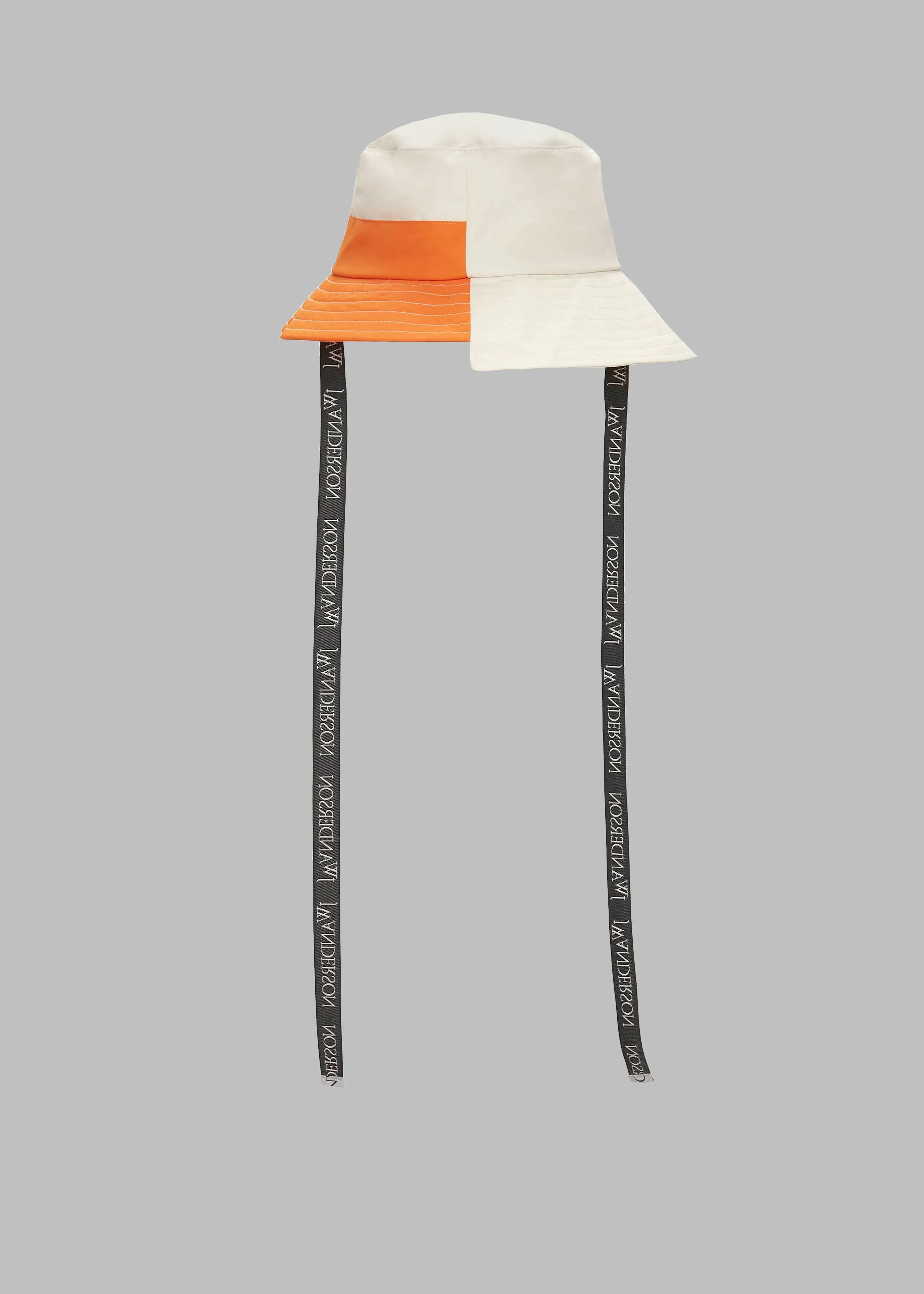 JW Anderson Asymmetric Bucket Hat - White/Orange