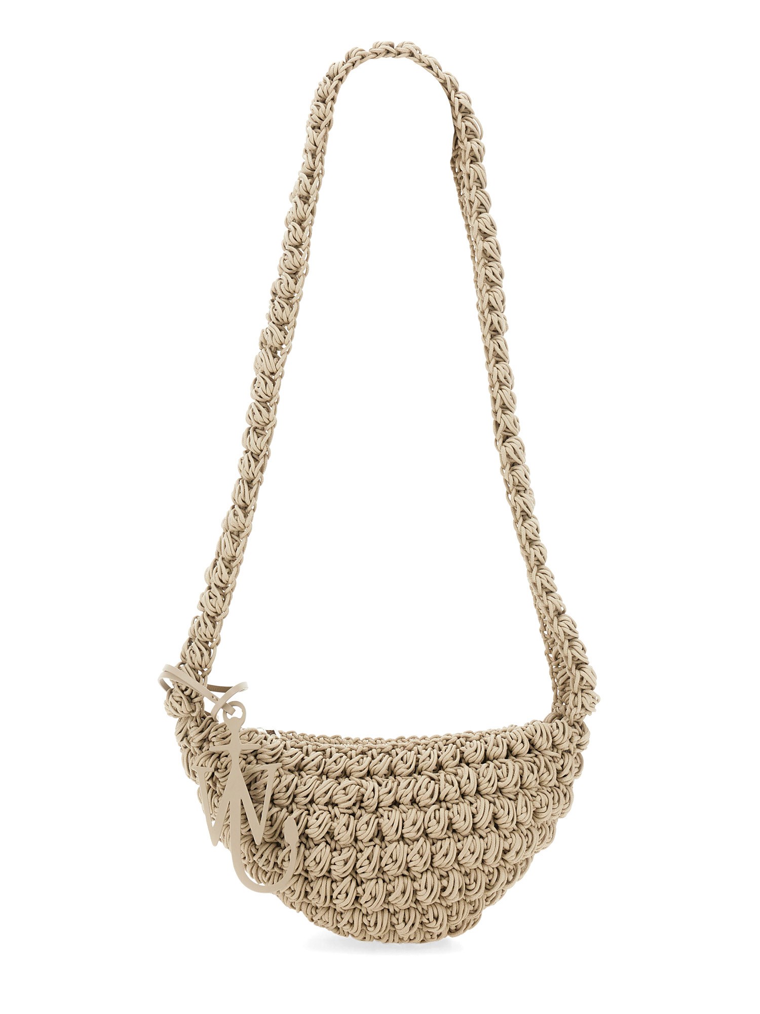 JW ANDERSON    KNITTED POP CORN SLING BAG WITH WOVEN PATTERN