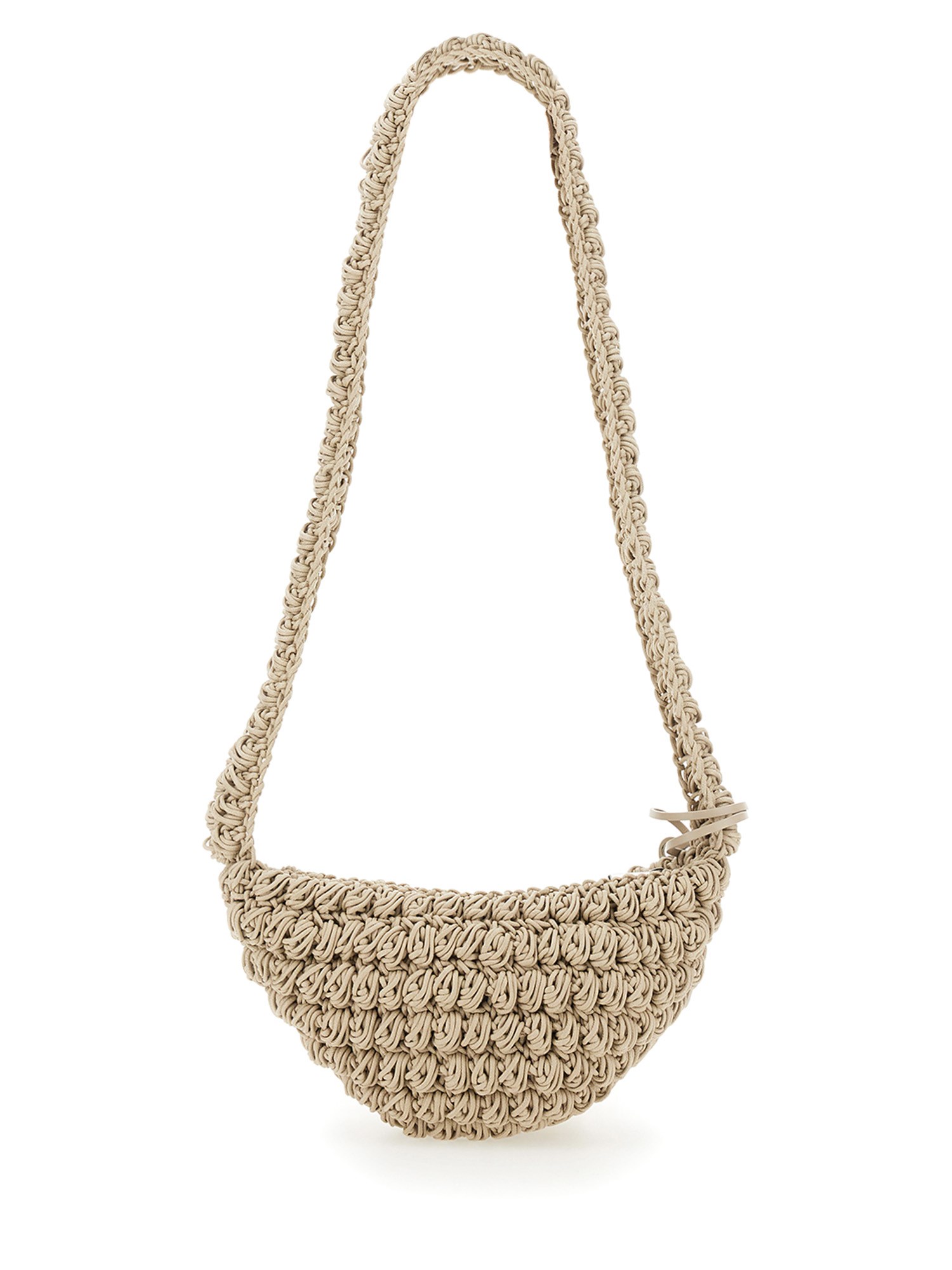 JW ANDERSON    KNITTED POP CORN SLING BAG WITH WOVEN PATTERN