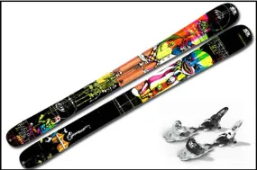 K2 Hell Bent Skis with Marker SchizoFrantic Bindings 2011